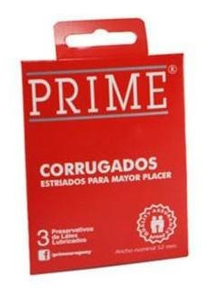 Preservativo Prime Corrugado X3 Unidades.