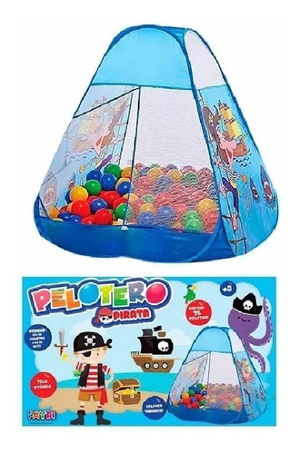 Imagen 3 de 6 de Pelotero Pirata 75 Pelotas Autoarmable Niños / Open-toys 125