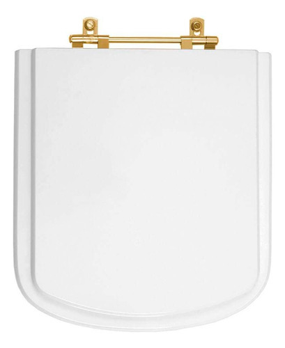 Assento Sanitário Bali Branco Vaso Incepa Ferragem Dourada Cor Dourado