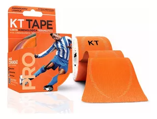 Cinta Kinesiológica Neuromuscular Kt Tape Pro Sintético Color Anaranjado