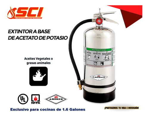 Extintor De Acetato De Potasio - Clase K