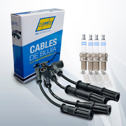 Kit Cables Y Bujias Fiat Uno Palio Siena Evo Novo 1.4 Way