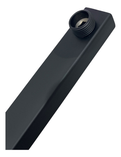 Brazo Ducha Cuadrada Negro Mate 40cm Acero Inoxidable