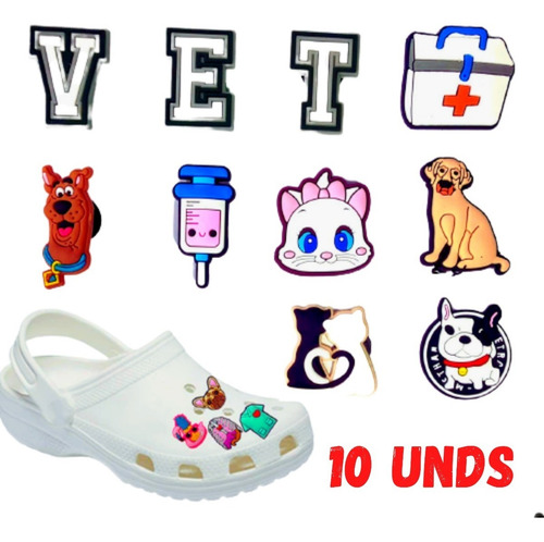Pin Para Crocs Babuche Medicina Veterinária Kit Com 10 Pins