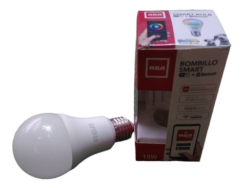 Bombillo Inteligente Marca Rca Wifi + Bluetooth 10w Rgb 