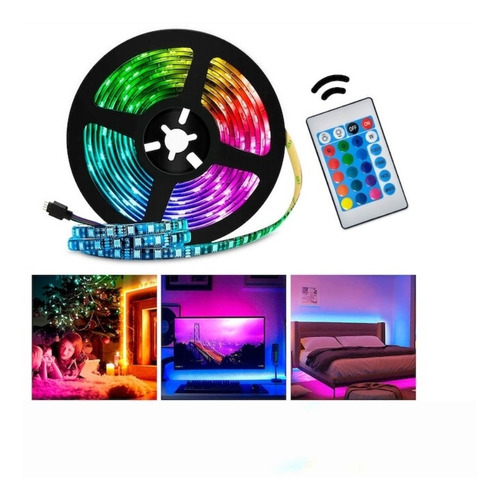 Imagen 6 de 6 de Cinta Luz Led Strip 2835 Multicolor 5 Metros Decoración New