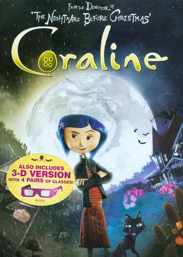 Dvd Coraline 2 Discos  3d + Lentes 3d