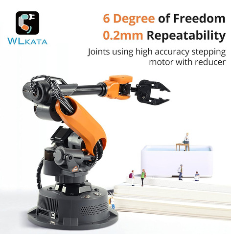 Wlkata Mirobot - Kit Educativo De 6 Ejes Robot Mini Brazo