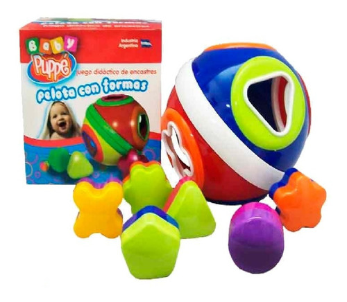 Pelota Con Formas De Encastres Baby Puppe Primera Infancia