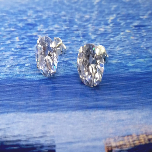 Brinco Feminino De Prata 925 Legítima Zirconia Redonda 10 Mm