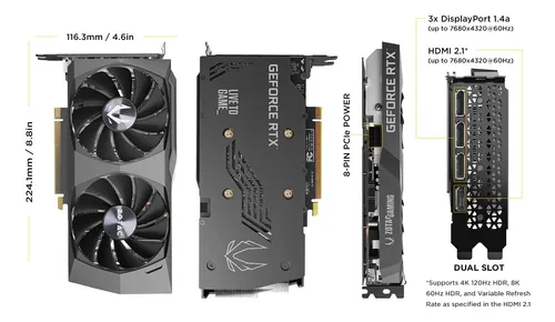 Tarjeta Gráfica Zotac Gaming Geforce Rtx 3050 Twin Edge Oc Tarjeta Gráfica Zotac Gaming Geforce Rtx 3050 Twin Edge Oc