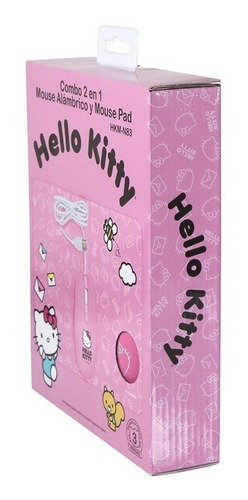 Imagen 8 de 10 de Mouse Para Computadora + Alfombrilla Hello Kitty Hkm-n83