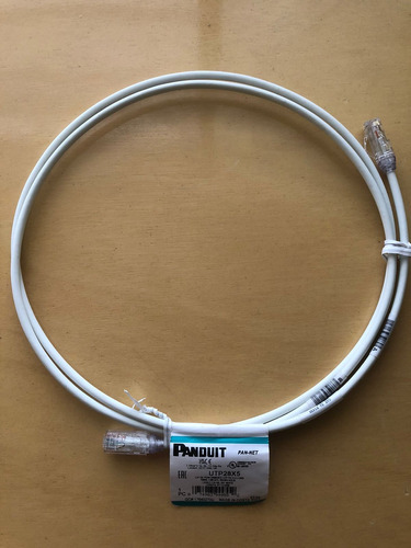 22 Piezas De Patch Cord Panduit Cat6a 5ft Blanco Nuevo 