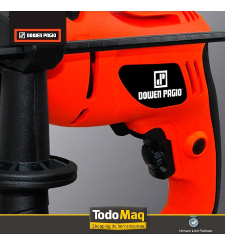 Imagen 5 de 8 de Taladro Percutor 13 Mm 800watt 2700 Rpm Dowen Pagio 9993814
