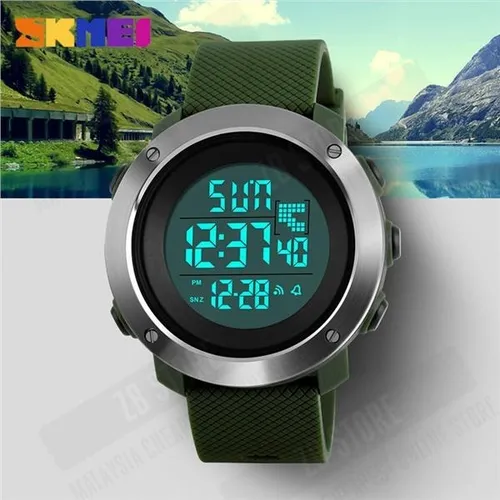 Reloj Hombre Skmei Modelo 1268 Green Deportivo Digital Verde