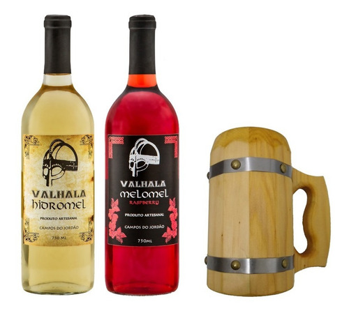 Kit: Valhala - 1 Tradicional + 1 Raspberry + 1caneca Madeira