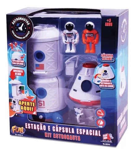 Kit Astronautas Estação E Capsula Espacial - Fun Divirta-se