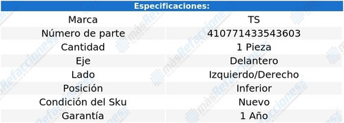 Brazo Lateral Del Izq/der Ts Jeep Wrangler 97 Al 06