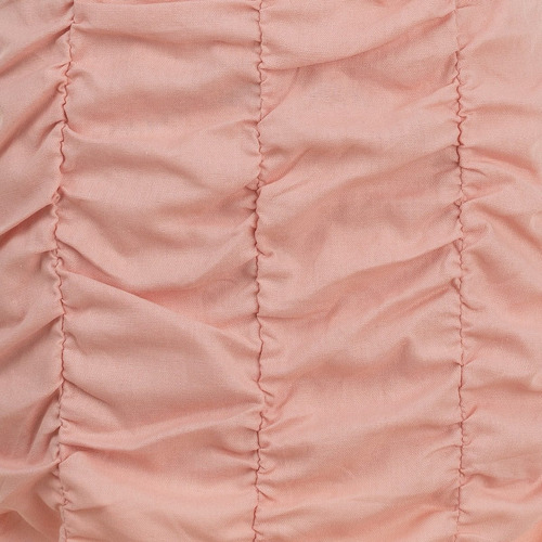 Imagen 4 de 6 de Vestido Corto Tirante Escote Corset Drapeado Fresco Rosa.