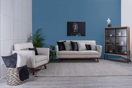 Sofa Chris Gris Claro Këssa Muebles