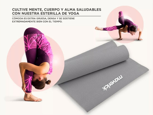 Imagen 7 de 8 de Yoga Mat Pvc Maverick 173cm X 61cmx0,6cm Colchoneta Fitness