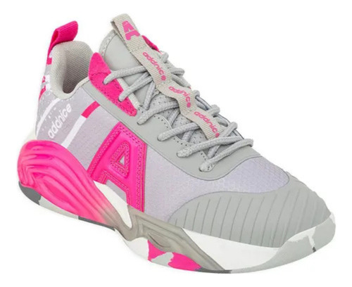 Zapatilla De Vóley Addnice Dama - Sidney Gris/fu