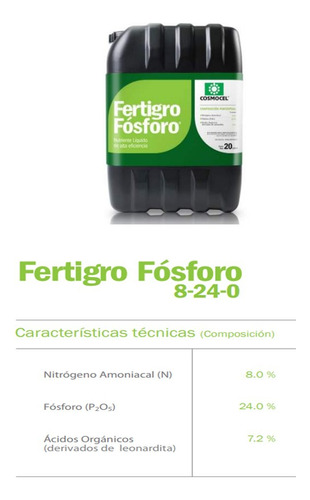 Fertigro 20 Lt Fosforo 8- 24-0 Cosmocel