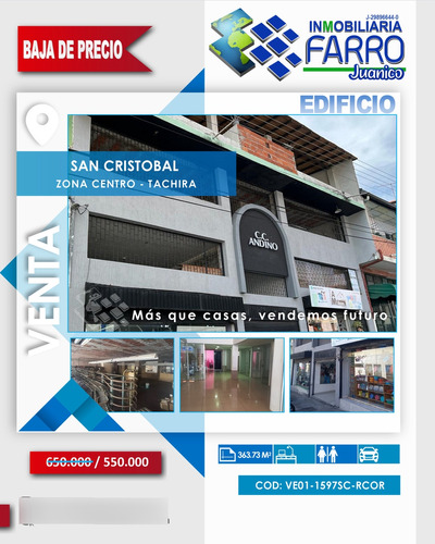 Imagen 1 de 8 de Se Vende Edificio San Cristobal Tachira Ve01-1597sc-rcor