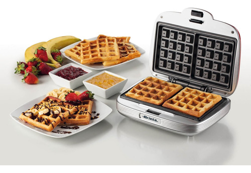 Maquina Waffle Eletrica Ariete By Delonghi Antiaderente Party Time Retro 700w 127v 110v