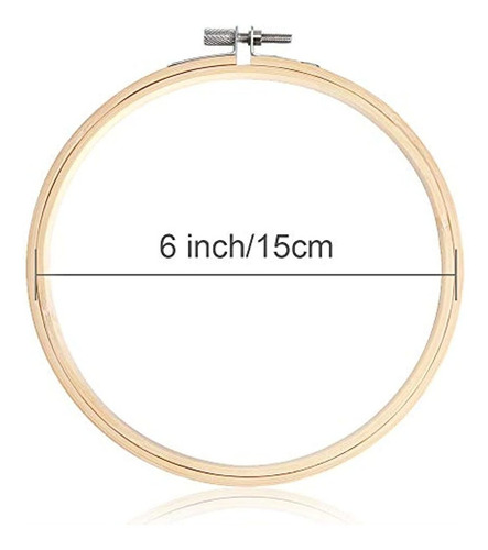 Imagen 3 de 7 de 10 Piezas 15cm Aros De Bordado Aro De Bambú Para Navideña
