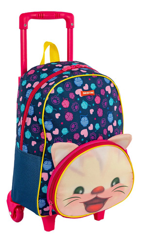 Mochila Infantil Menina Kids Cat 3 Rodinha Sestini