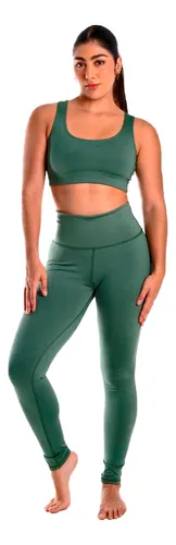 Conjunto Deporivo Top + Leggins Tiro Alto Anticelulitis