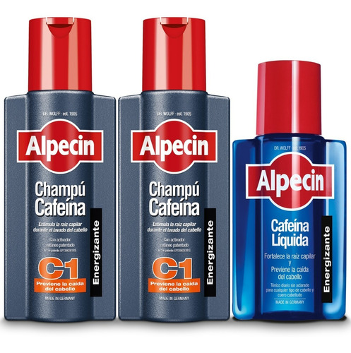 Pack Alpecin 2 Shampoo Caffeine + Tratamiento Liquid Caffein