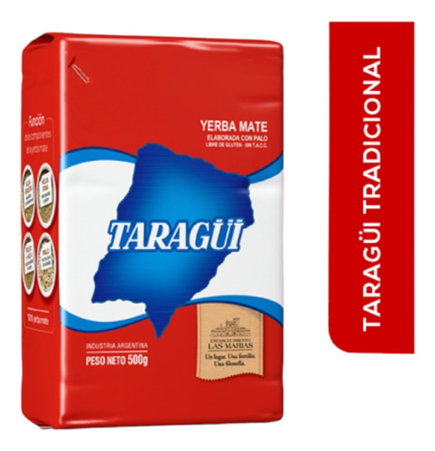 Yerba Mate Taraguí Tradicional De 500g Pack 10u