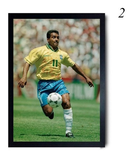 Quadro Poster  Decorativo Jogador De Futebol Romário A4