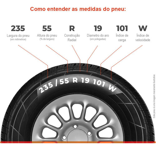 Pneu Bridgestone Aro 19 235/55r19 101w Dueler H/p Sport
