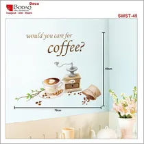 Comprar Vinil Sticker Decorativo Adherible Cafe