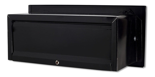 Caixa Correio Carta Linear Preta + Visor Água E Luz