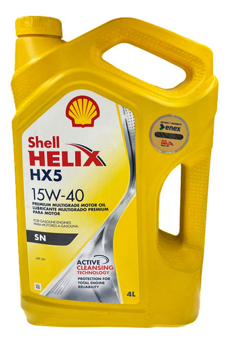 Aceite Motor Shell Helix Hx5 15w40 4 Litros
