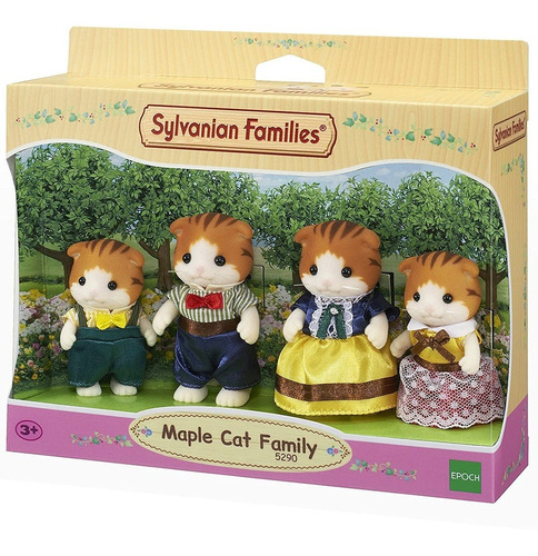 Juguete Sylvanian Families Familia De 4 Gato Maple Febo