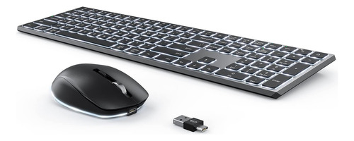 Seenda Teclado Y Mouse Inalámbricos Retroiluminados Mac Con