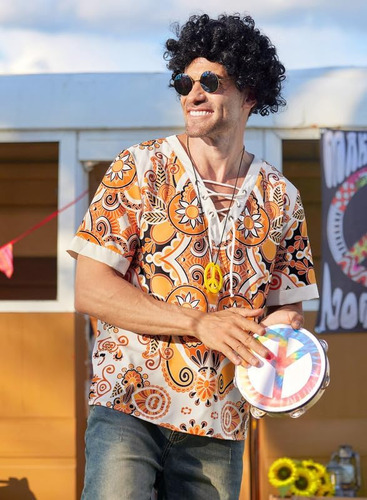 Disfraz De Hippie De Los Años 70 Para Hombre, Traje De De 4