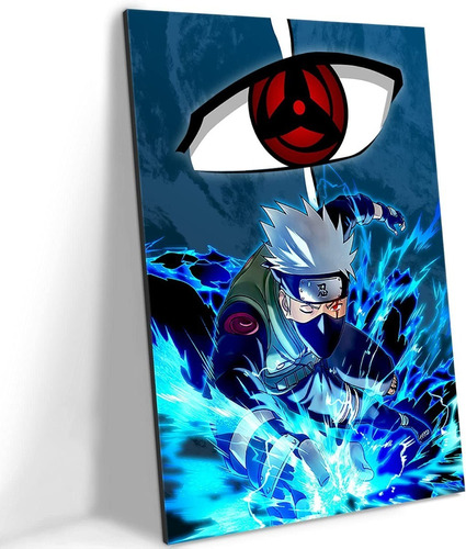 Cuadro Decorativo Kakashi Sharingan Naruto Anime Art Canvas