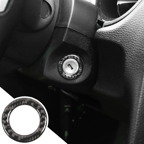 Rt-tcz Para Mustang Motor Start Keyhole Trim Cover, Fibra De