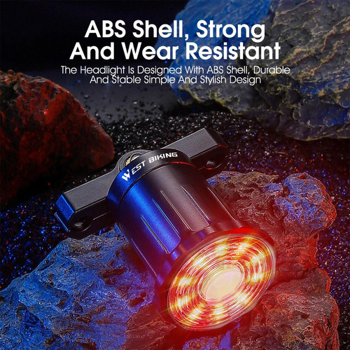 - Luz Led Trasera Para Bicicleta Con Sensor De Freno
