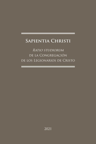 Libro: Sapientia Christi: Ratio Studiorum De La Congregación