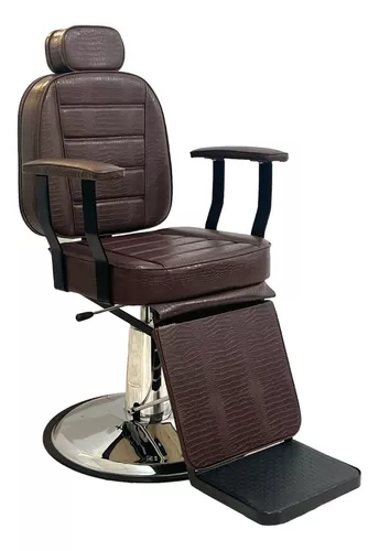 Cadeira Barbeiro Hidráulica Reclinável, Cabeleireiro, Moveis Salão -  Fortebello Barber, cor: fendi acetinado