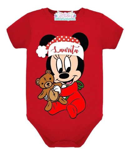 Body Bebe Minnie Baby Navidad Personalizado 100% Algodon | Cuotas sin  interés