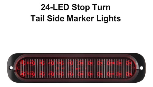 4 Barras De Luces Traseras Led Rojas De 7.5 Pulgadas Para Fr