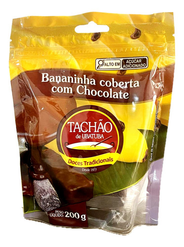 Bananinha Com Chocolate Tachão De Ubatuba 200g